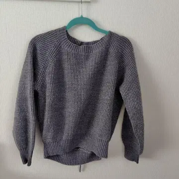 그레이 드로우 스트링 스웨터