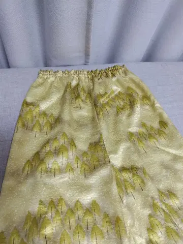 기모노 리메이크, 순수 실크, 골드 몸빼 팬츠