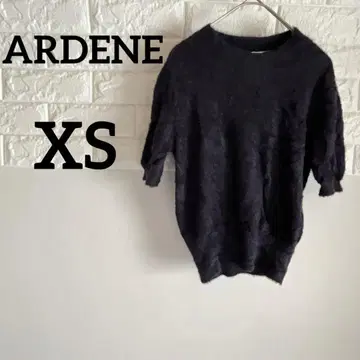 [ARDENE] XS 반팔 니트 모헤어 블랙