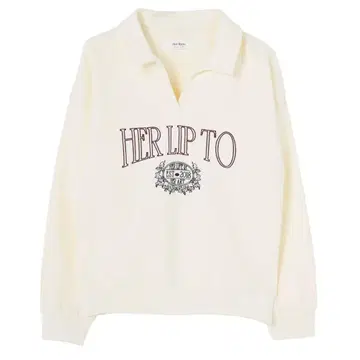herlipto Embroidery Polo Sweatshirt