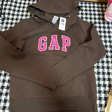 GAP 후드 부착 브라운 후드티 M