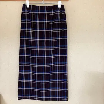 IENA 체크 타이트 스커트 (브라운 계열)