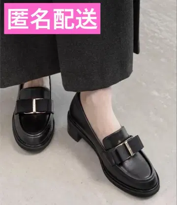 RANDA 란다 리본 부품 힐업 로퍼 L 사이즈