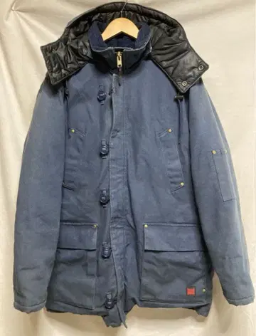 TOUGH DUCK 후드 부착 다운 자켓 L 네이비 타프덕