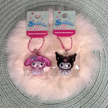 통통한 쁘띠 볼체인 마이멜로디 쿠로미 2점 세트