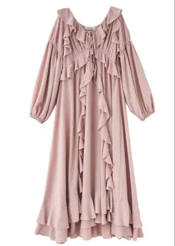 COCODEAL 프릴 롱 원피스