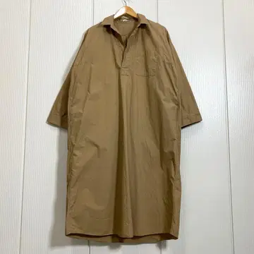 MORRIS&SONS 오픈 카라 풀오버 셔츠 원피스