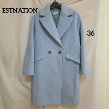 [ ESTNATION ] 36 라이트 블루 체스터 코트