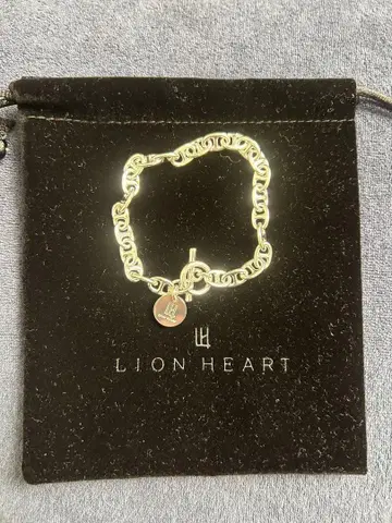 LION HEART 실버 체인 팔찌 L