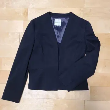 Octa 트윌 저리 노카라 자켓 네이비