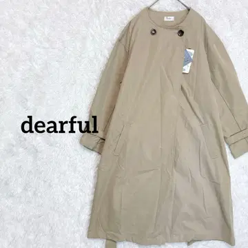 디어풀 / 하자품 노카라 트렌치코트 베이지 M 택 포함 미사용품