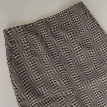 23구 타이트 스커트 체크 다크 브라운 계열