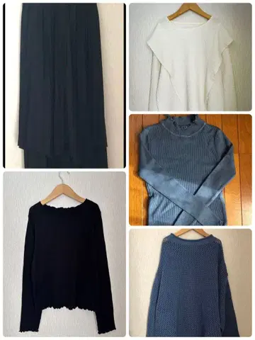 미사용 플리츠 스커트 5세트