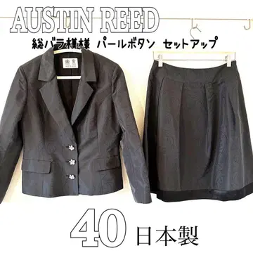 오스틴 리드 광택 총 장미 무늬 펄 버튼 포멀 셋업 40