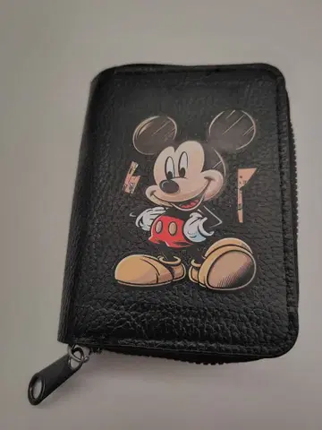 미키마우스 접이식 카드 케이스 지갑 블랙