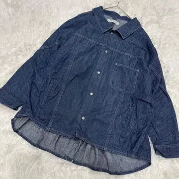 ANTGAUGE 데님 워크 셔츠 오버 사이즈 긴팔