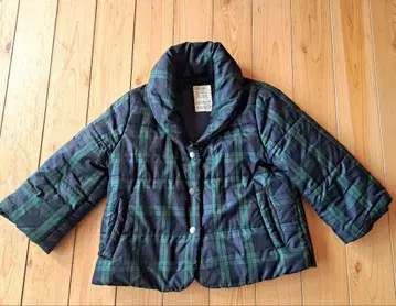 차오패닉 TYPY 체크 무늬 다운 자켓 7부 소매