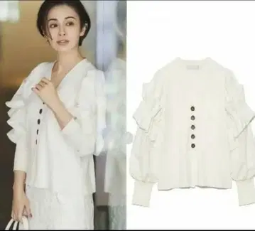 화이트 프릴 셔츠