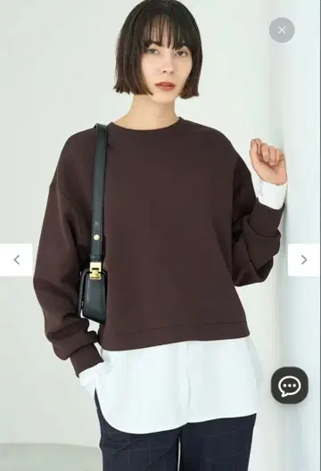 UNFILO 셔츠 콤비 레이어드 T