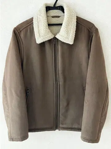 유니클로 보아 자켓 스웨이드 브라운