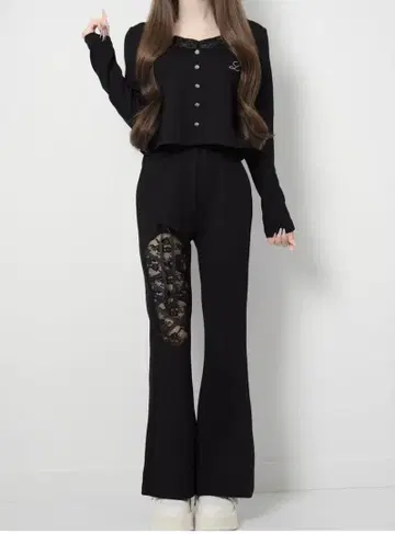 Lumignon Sugar lace ribbon set up BLK