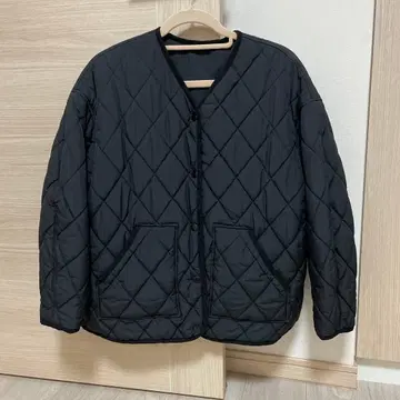 블랙 퀼팅 자켓