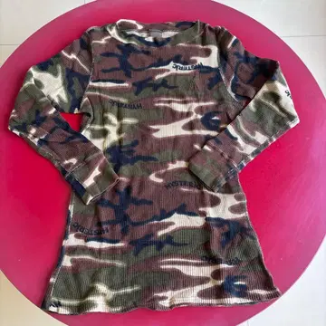 HYSTERIC GLAMOUR 카모 패턴 와플 롱 T 멀티 컬러