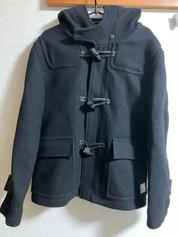 일본제 VICTIM 블랙 더플 코트 사이즈 l