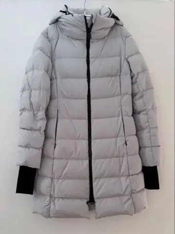 Herno 후드 부착 그레이 롱 다운 자켓 IT40