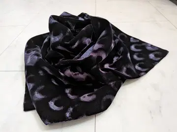 일본 의류 겉옷 숄 스톨 레트로 블랙과 보라색의 원형 무늬