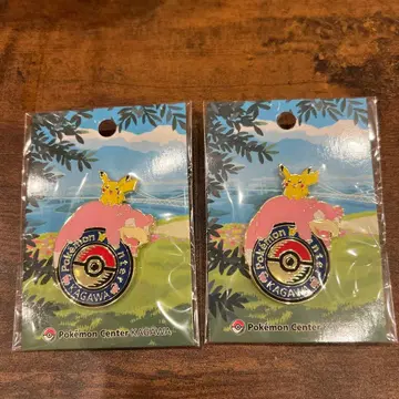 포켓몬 센터 카가와 한정판 야돈 피카츄 로고 핀즈 2개