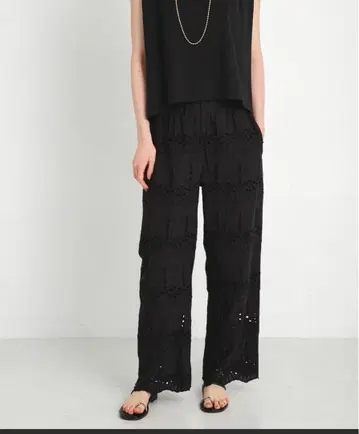 Sonny Label 코튼 레이스 이지 팬츠