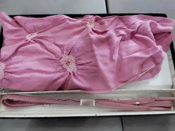 순수 실크 허리띠 오비 장식 천 세트 수제 끈 M 사이즈