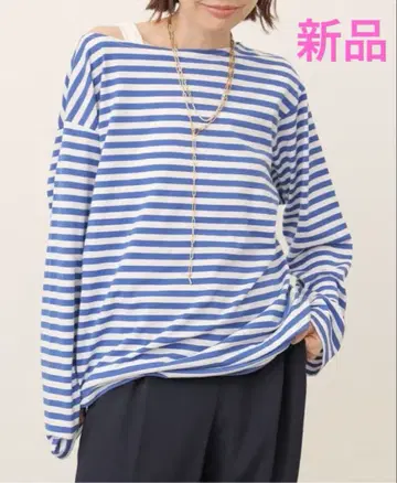 새상품 라빠르망 굿그리프 NARROW BORDER TOP