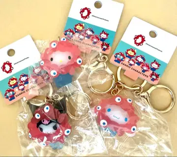 새상품 산리오 미야쿠미야쿠 콜라보 클리어 키링 [ 3개 세트 ]