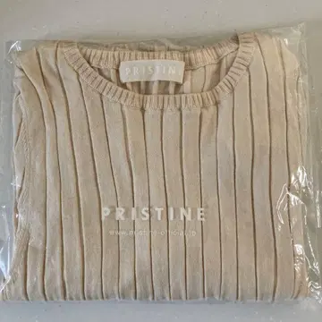 PRISTINE 캐시미어 와이드 리브 크루 풀오버 오가닉 코튼