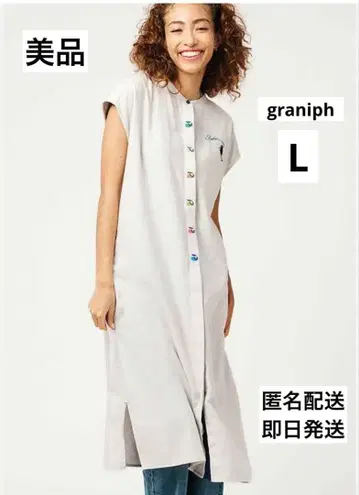 graniph 그라니프 나이스 샷 뷰티풀 섀도우 셔츠 원피스 L