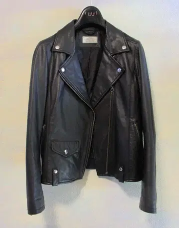 블랙 더블 라이더 자켓