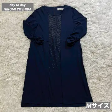 day to day HIROMI YOSHIDA 원피스 네이비 무릎 기장