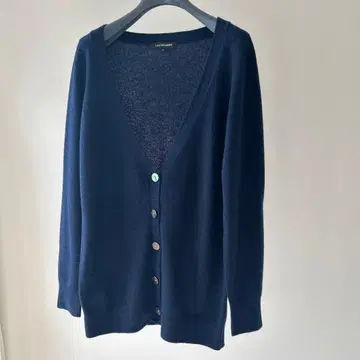 LAUTREAMONT 캐시미어 100% 네이비 V넥 가디건