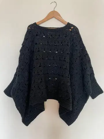 MAYDI 마이디 코튼 니트 케이프 판초