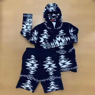 GOTCHA 플리스 트리 패턴 가디건 M 상하의 세트 복슬복슬 남성용