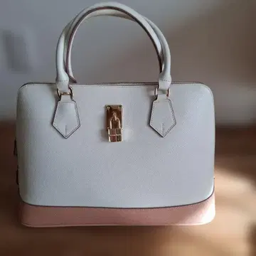 사만사 타바사 백 투톤 컬러 화이트&핑크