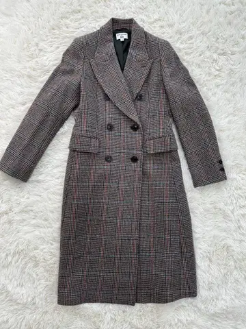 유니클로 이네스 콜라보 롱 코트 체크