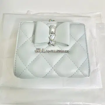 JILL by JILL STUART 리본 퀼트 지갑 블루 스카이블루