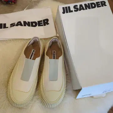 JIL SANDER 크림색 슬립온 스니커즈 39