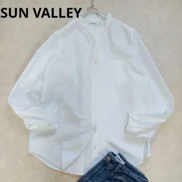 새상품급 SUN VALLEY 썬밸리 코튼 셔츠 면 100% 화이트