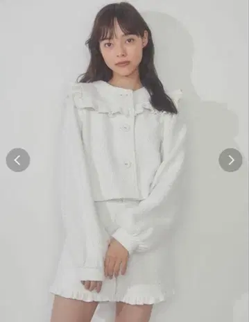 merry jenny 트위드 세일러 자켓 프릴 숏팬츠