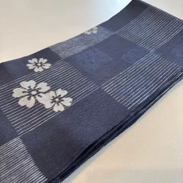 코부쿠로 오비 이치마츠와 벚꽃 순수 실크 긴 길이