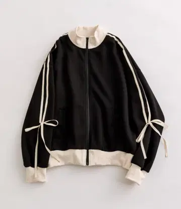OLIVE des OLIVE 소매 리본 트랙 자켓 블랙